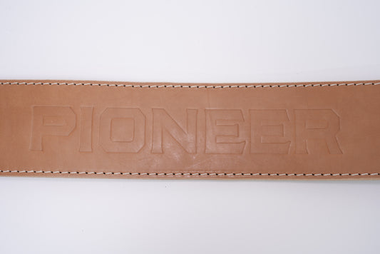 PIONEER 4" 13MM LEVER BROWN LEATHER & SUEDE LEVER WEIGHT BELT