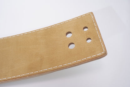 4" 13MM LEVER BROWN LEATHER & SUEDE LEVER WEIGHT BELT