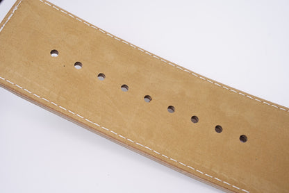 4" 13MM LEVER BROWN LEATHER & SUEDE LEVER WEIGHT BELT