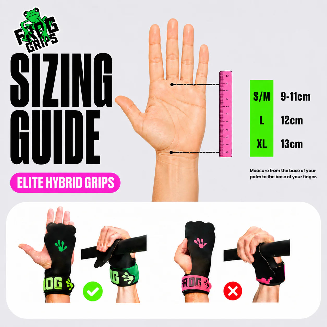 FROG GRIPS® ELITE HYBRID - FINGERLESS BLACK