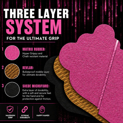 FROG GRIPS® ELITE HYBRID - FINGERLESS PINK